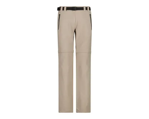 CMP Woman Zip OFF Pant sabbia-antracite (18PV) 48 – Flexibel und bequem für Outdoor-Aktivitäten - Die CMP Woman Zip OFF Pant überzeugt durch 4-Wege-Stretch und schnelltrocknendes Material. Ideal für Wanderungen, schnell von langer Hose zu Shorts umwandelbar. Praktische Taschen und ergonomische Passform bieten zusätzlichen Komfort.