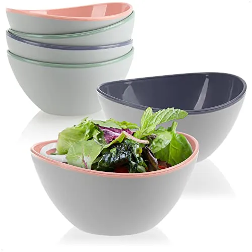 com-four® 6-teiliges Set Salatschüsseln - Kleine Schüsseln für Salat, Snacks, Nüsse und Obst - Dekorative Snackschalen spülmaschinengeeignet