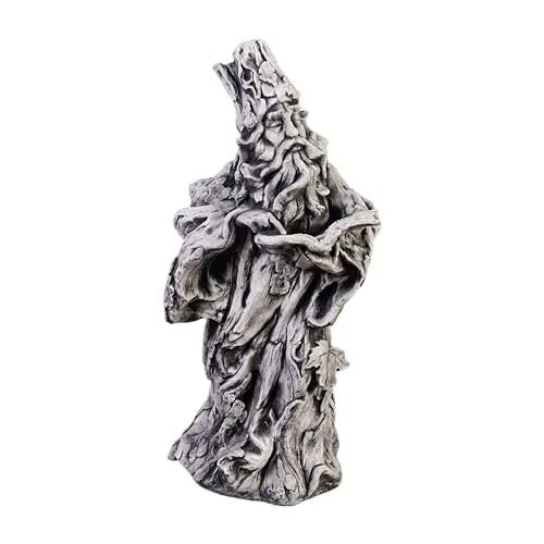 Gartenfigur Statue Waldschrat in grau von gartendekoparadies