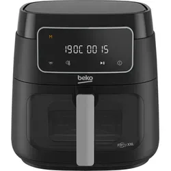 Beko FRL3374B Heißluftfritteuse, 7,6 l, freistehend, 1900 W, Schwarz - Schwarz