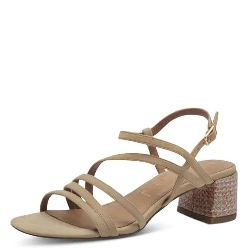 Tamaris Sandalette mit Blockabsatz - Modische Sandalette mit verstellbarer Schnalle, ideal für sommerliche Abendveranstaltungen. Der bequeme Blockabsatz und das gepolsterte Innensohlenmaterial sorgen für hohen Tragekomfort.