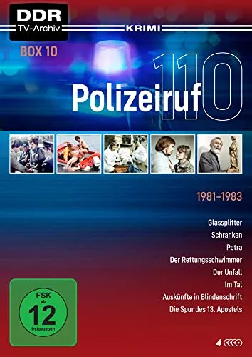 Polizeiruf 110 - Box 10 (DDR TV-Archiv) mit Sammelrücken [4 DVDs] - Filme, spannende Kriminalfälle aus der DDR, ideal für Sammler und Fans klassischer Fernsehunterhaltung.