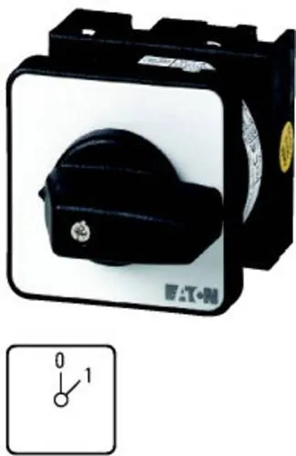 Eaton EIN-AUS-Schalter T0-1-15402/E, 20 A - Sonstiges Elektromaterial - Robuster Einbau-EIN-AUS-Schalter mit IP65 Schutzart, ideal für den Einsatz in anspruchsvollen Umgebungen und mit 2 Kontakten für zuverlässige Steuerung.
