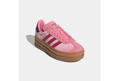 adidas Originals GAZELLE BOLD Sneaker für Kinder & Jugendliche in Rosa - Sportliche Samt-Sneaker in Größe 38,5, ideal für aktive Kids. Mit runder Schuhspitze und robuster Gummisohle für optimalen Halt und Komfort.