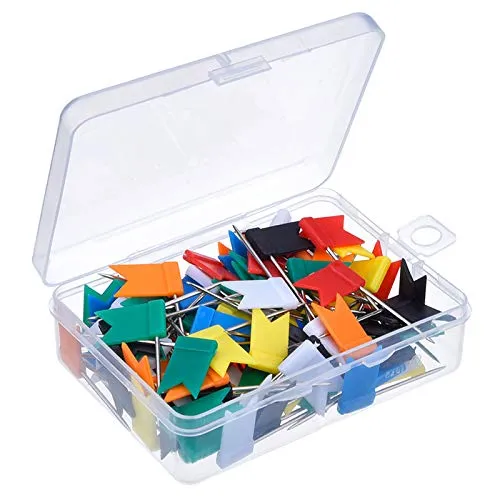 Markierungsfahnen, 100 Stück, 7 Farben