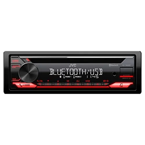 JVC KD-T822BT - CD MP3-Autoradio mit Bluetooth, USB und AUX-IN, hochwertiger Klang und flexible Steuerung über JVC Remote App