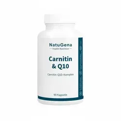 Carnitin & Q10 Kapseln 90 St - NatuGena - Arzneimittel mit rezeptfreien Carnitin & Q10 Kapseln für mehr Energie und Vitalität, ideal zur Unterstützung des Stoffwechsels.