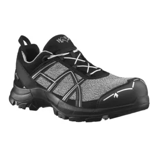 BLACK EAGLE Safety Pro low - Sicherheitsstiefel in schwarz-silber, Größe UK 7.5 / EU 41 - Arbeits- & Schutzkleidung mit GORE-TEX®-Futter, atmungsaktiv und wasserdicht. Leicht, metallfrei und ideal für maximale Sicherheit und Komfort bei wechselnden Bedingungen.