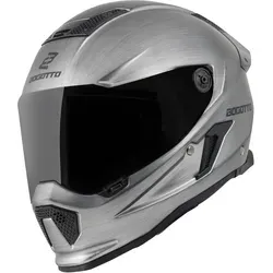 Bogotto Rapto Helm XL, grau-silber für Männer - Motorradhelm mit kratzfestem Visier und Vorbereitung für Pinlock, ideal für Sicherheit und Komfort auf der Straße.