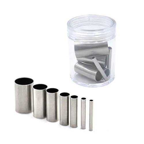 7-teiliges Tonausstecher, Lochstanzer-Set, Edelstahl, runde Kreisform, Mini-Ausstechformen, Backringform, Stanzwerkzeug für Heimwerker, Modelliermasse, mit Aufbewahrungsbox