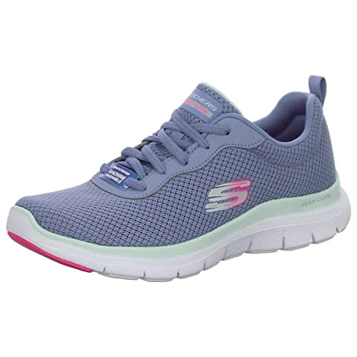 Skechers Damen Flex Appeal 4.0 Brilliant View Sneaker - Sportlicher Schnürsneaker mit Skechers Logo, flexibler Traktionslaufsohle und stoßdämpfender Flex-Lite Zwischensohle für optimalen Komfort im Alltag.