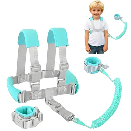 Tbintul Baby Anti-Verloren Gürtel 2-in-1, Sicherheitsleine für Kinder (Grün, 2.5m)