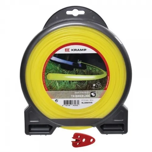 Kramp NL20126RKR Mähfaden für alle Motorsense Nylon rund gelb 2,0 mm x 126 m Tri