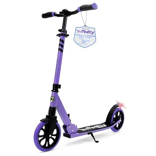 SereneLife Klappbarer Cityroller für Erwachsene & Kinder in lila von SereneLife