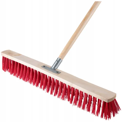 KADAX Straßenbesen mit langem Holzstiel und Nylonborsten - Haushaltsbedarf Kehrbesen, ideal für Betonböden und unebene Oberflächen, mit langlebigen Nylonborsten für effektives Kehren und ergonomischem Design für rückenschonendes Arbeiten.