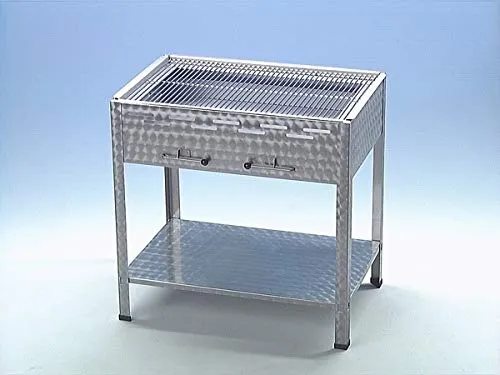 Holzkohlegrill 4 mit Standfüssen aus Edelstahl - Grills - Robuster Holzkohlegrill mit Standfüssen aus Edelstahl, ideal für Gartenpartys und Grillabende im Freien.