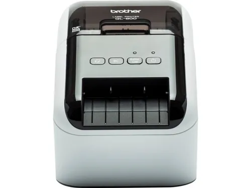 Brother QL800 - Direkter Wärmeübertragungs-Etikettendrucker, zweifarbiger Druck in Rot und Schwarz, ideal für schnelle Etikettenerstellung mit bis zu 93 Etiketten pro Minute