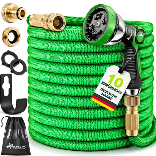 TRESKO® Flexibler Gartenschlauch 15m