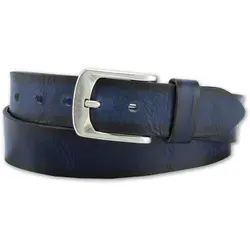 Ledergürtel BERND GÖTZ für Damen, Gr. 80 - Dunkelblau - Modischer Ledergürtel aus hochwertigem Rindsleder mit stufenlos verstellbarer Einfachdornschließe. Die 4 cm Breite und die Airbrushkante machen ihn zum idealen Accessoire für legere und schicke Looks.