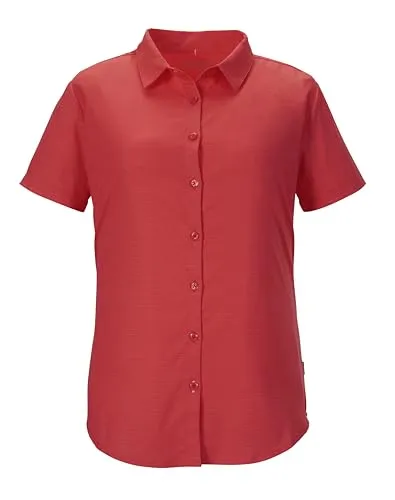 killtec Damen Funktionsbluse KOS 65 WMN WVN SHRT - Blusen für Damen, feuchtigkeitstransportierend und schnelltrocknend für optimalen Tragekomfort, ideal für aktive Tage und vielseitig kombinierbar.