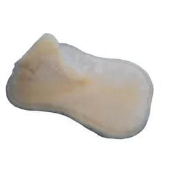 Engel Reitsport Sattelpad SAKIS1 - Lammfell & Baumwollsteppstoff - Sattelpad für Esel und Pferde in Größe M (16 - 17,5 Inch), mit hochwertigem Lammfell und Baumwollsteppstoff für optimalen Komfort und Schutz.