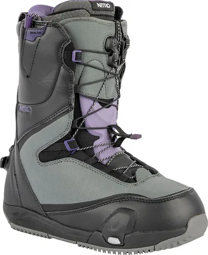 NITRO CAVE TLS STEP ON Boot 2023 - black/charcoal - 40,5 - Snowboard Boots mit innovativem Step On System für maximale Passform und Komfort. Ideal für Anfänger und Profis, sorgt für warme Füße und optimale Performance bei jedem Wetter.
