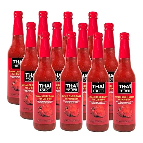 Thai Touch Sweet Chili Sauce 12x 700g Süße Chili Sauce, perfekt als Marinade für Geflügel, aus der thailändischen Küche, als Dip zu Frühlingsrollen, Gyoza, Teigtaschen, Reis- & Wok-Gerichten (12)