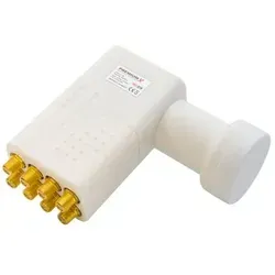 PremiumX Octo LNB Digital SAT für 8 Teilnehmer Weiß 8-fach Empfangskopf 0,1dB DVB-S2 HDTV 4K Wetterschutz