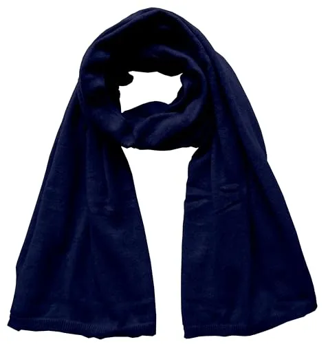 Mississhop 381 Strickmütze Kaschmir Beanie Mütze Slouch/XXL Schal/Handschuh Dunkelblau Einheitsgroesse Schal