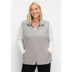 Sieh an! Fleeceweste Fleece-Weste Länge ca. 70 cm grau 56