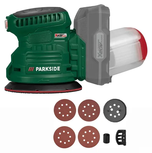 PARKSIDE Akku-Exzenterschleifer PAEXSG 20-Li mit 4 Schleifblättern