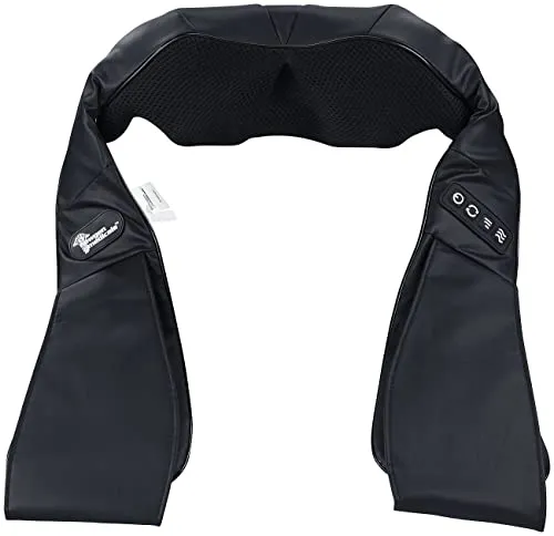 newgen medicals Massage Nacken: Akku-Massagegerät für Schultern & Nacken, IR-Tiefenwärme, 24 Watt (Shiatsu-Massage-Gerät, Schulter, Senioren Handy)