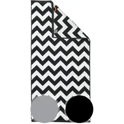 Done »Zickzack« Hand-/Duschtuch 30x50 cm / 1000 black in schwarz von Done