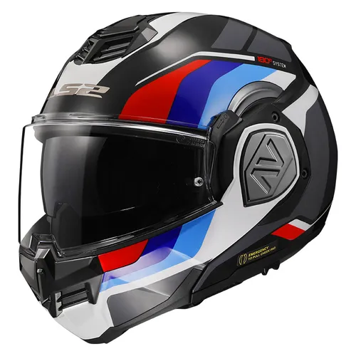 LS2 ADVANT SPORT Klapphelm in Schwarz Blau Rot Weiß, XL