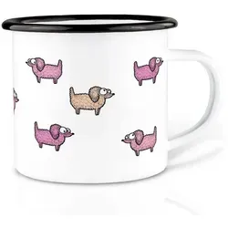 Ligarti Tasse Emaille Tasse – Pudel Rudel 480 ml
