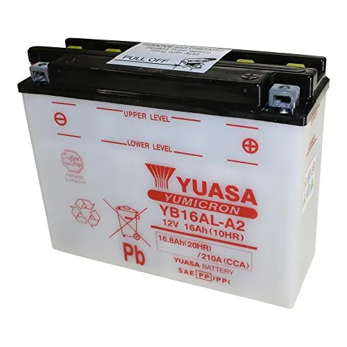 YUASA BATTERIE YB16AL-A2 - leistungsstark und zuverlässig - Fahrzeugspezifische Batterie für Kfz-Elektroniksysteme, ohne Säure, mit geprüfter Qualität für langlebige Leistung.
