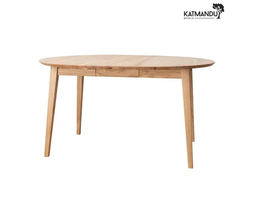Produktbild Katmandu Esstisch Orbetello – Ausziehbarer runder Esstisch aus Eiche (90-140 cm)