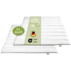 2er Set Bettdecken | Winter Bettdecke für die kalte Jahreszeit | 155 x 200 cm | DREAMSTAR Eco - Weiß