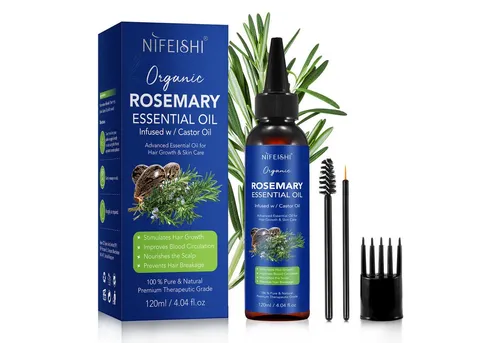 P-Beauty Cosmetic Accessories Haaröl Rosmarinöl Rizinusöl Haarwachstum Kopfhaut Haarpflege Hautpflege, 1-tlg., 100% natürliche Inhaltsstoffe, Alkoholfrei, Ammoniakfrei