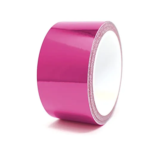 Finest Folia 8,5 Meter Glanz Zierstreifen Auto Motorrad Boot Modellbau Silber Chrom Dekorstreifen Seitenstreifen Klebestreifen (Chrom Pink, 30mm Breite)