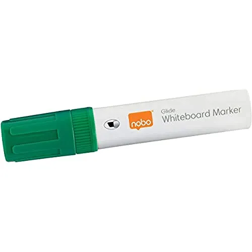 Nobo Glide Drywipe Whiteboardmarker-Set, 4 Stück, Breite 10 mm Spitze, Grün, 1915391