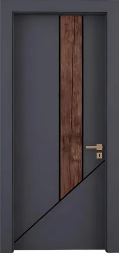 Luxuriöse Graue Wohnungstür - Robuste Designer Innentür - Hochwertige Kompletttür aus Holz in elegantem Grau. Mit universeller Anschlagrichtung und modernem Design eignet sie sich für jeden Raum und überzeugt durch ihre Langlebigkeit.