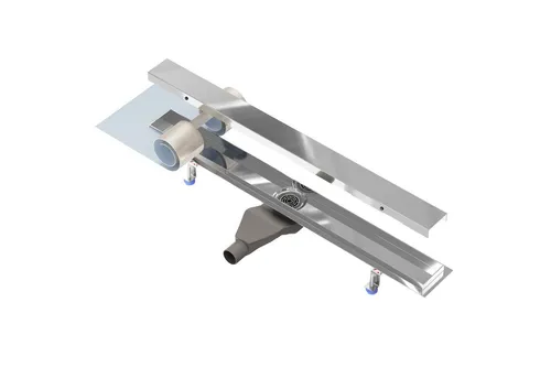 NORDONA Duschrinne Hochglanz Edelstahl 60 cm - Hochwertige Duschrinnen für den modernen Duschbereich, inklusive hochglänzender Blende und einfacher Montage durch höhenverstellbare Füße.