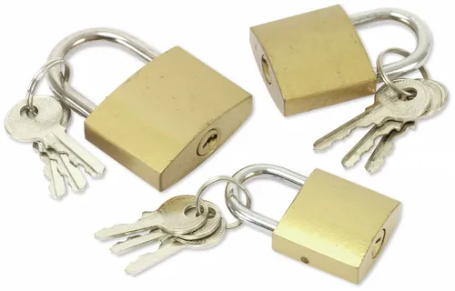 EUROTOOLS Vorhängeschloss-Set 3-teilig