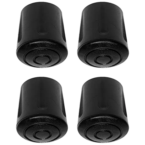 cyclingcolors 4X Möbelfüße Gummi Möbelgleiter Rund Stuhlkappen fusskappen Kappen schutzkappen für stuhlbeine schwarz Rohrkappen Endkappen Rundrohr (35 mm)