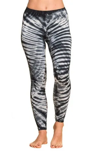 PANASIAM Leggings N001 im Zebra-Style, L - Handgefertigte Leggings mit einzigartigem Zebra-Muster aus 95% Viskose und 5% Elasthan. Bequemer Gummibund und elastisches Material sorgen für optimale Passform. Ideal für Yoga und Freizeit, in fairer Produktion.