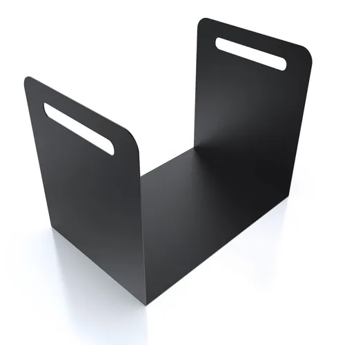 teileplus24 Kaminholzregal BHS2 - Robuster Kaminholzhalter mit Tragegriff - Kaminholzregal aus Metall, ideal für Innen und Außen, bietet eine praktische Lösung zur Aufbewahrung von Brennholz.