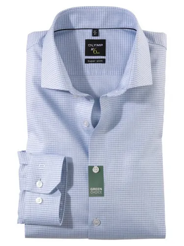 OLYMP Businesshemd No. Six super slim blau 46 - Hochwertiges Businesshemd für Herren in super slim Passform, aus elastischem Material für optimalen Tragekomfort, ideal für elegante Anlässe.