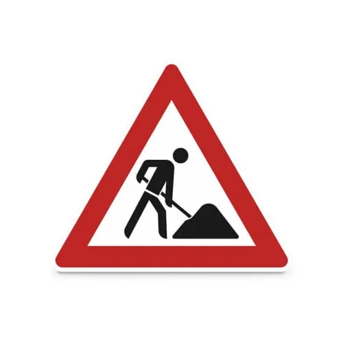 Verkehrsschild Baustelle VZ 123 - Aluminium, retroreflektierend - Sicherheitsschilder für Baustellen, retroreflektierend und nach StVO zugelassen - Witterungsbeständig und langlebig, ideal für den Straßenverkehr und Baustellenabsicherung.
