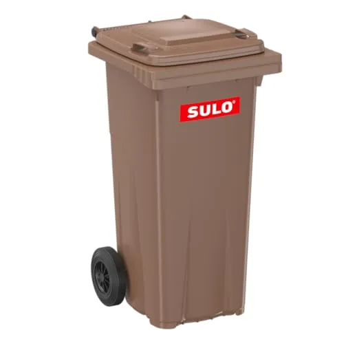 Müllbehälter, Inhalt 120 Liter, braun in braun von Seuenelf